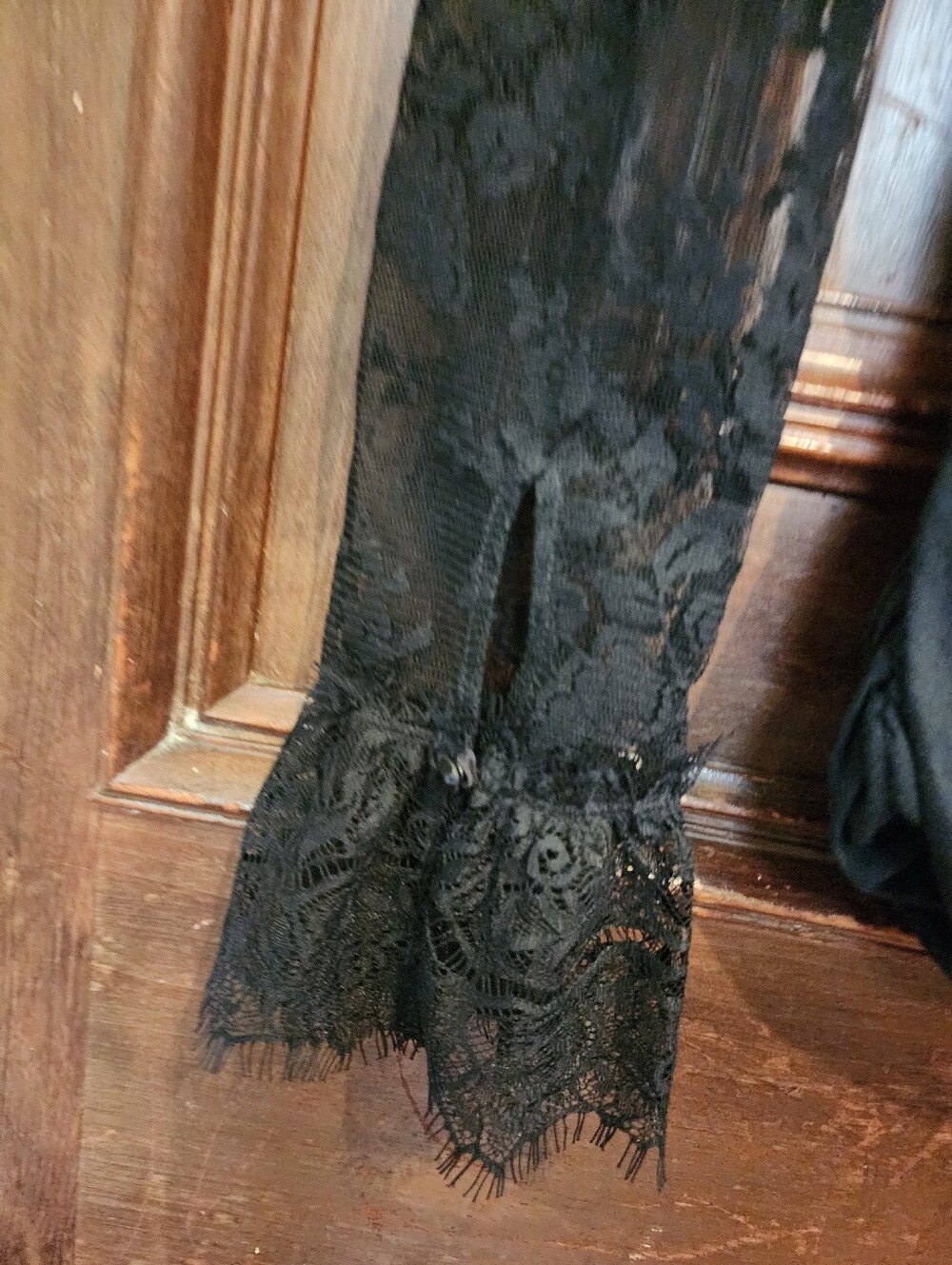 VINTAGE ARCHIVE Rugby Ralph Lauren Black Lace Ruched Blouse-RARE Y2K-Medium - Picture 8 of 12